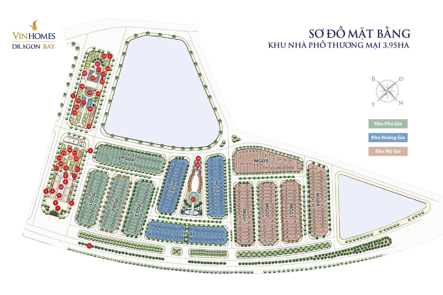 Mặt bằng tổng thể Vinhomes Dragon Bay