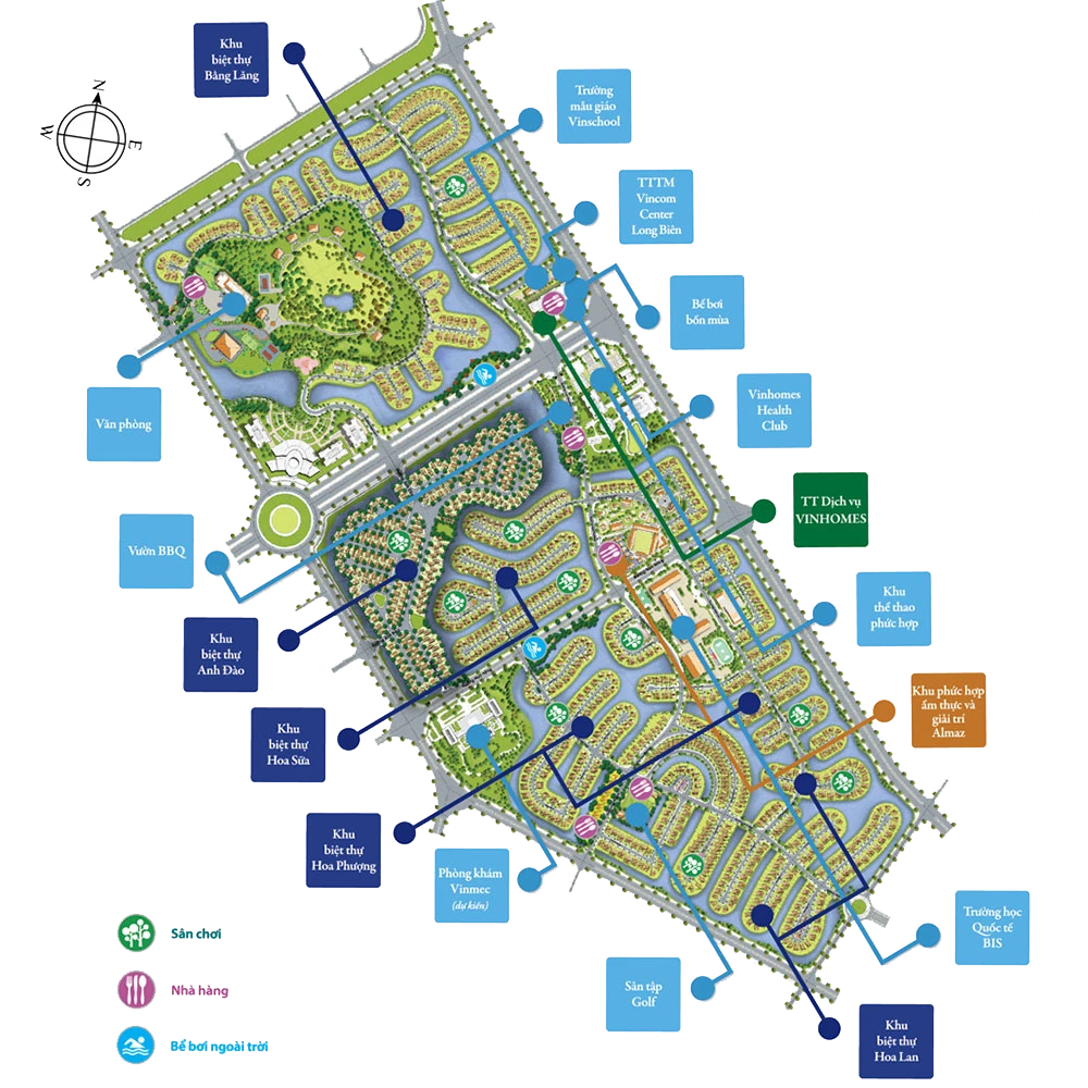 Mặt bằng tổng thể Vinhomes Riverside