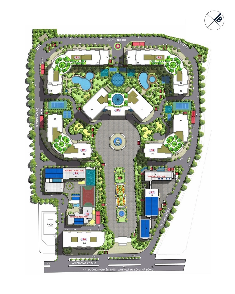 Mặt bằng tổng thể Vinhomes Royal City