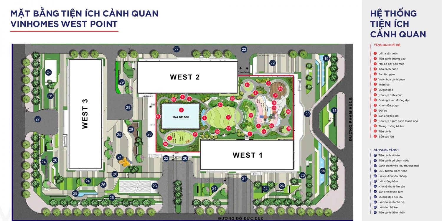 Mặt bằng tổng thể Vinhomes West Point