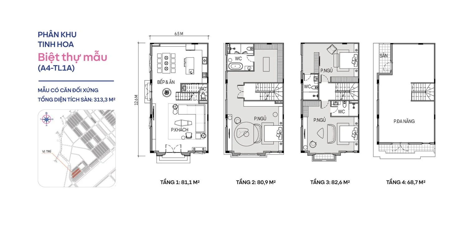Biệt thự tam lập & tứ lập